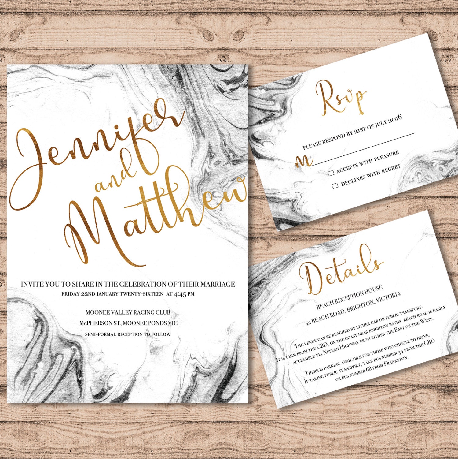 Marmor Hochzeit Einladung Suite Druck zu Hause Dateien