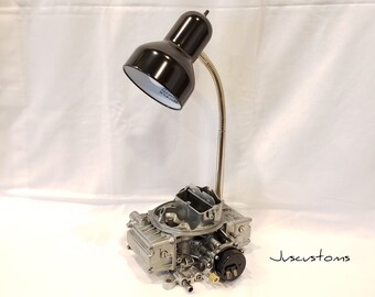 Holley Carburetor Desk Lamp, Holley Carb, Automotive decor lamp, Table Lamp, Lighting, Man cave, Industrial decor, Racing decor.