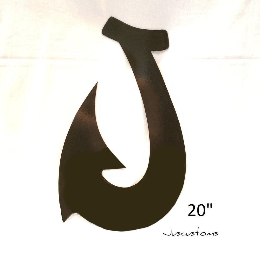 Hawaiian Fish Hook Metal. Hanging Wall Art Sculpture Metal Etsy