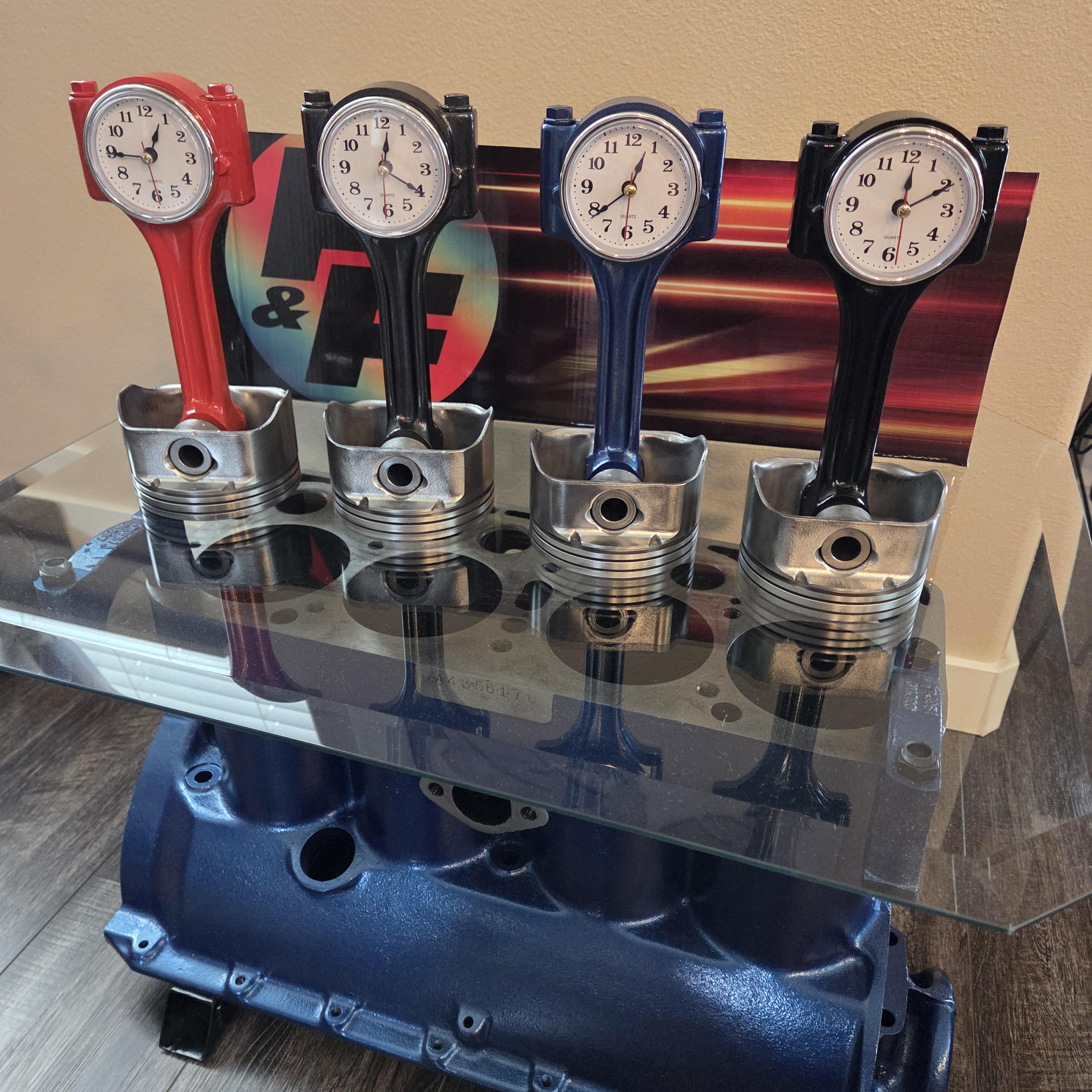 Car Part Clock Piston Clock. Chevy 5.3L Desk Clock, Automotive Parts Decor, Clocks, 6 ...
