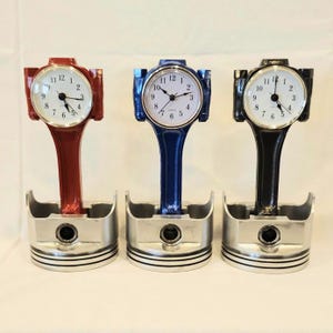 Piston Clock. Chevy Custom Pistons. Desk clock, Automotive Parts decor, 305, 327, 454, 396 Man Cave, Car Part Art, Hot Rod, Racing, NHRA.