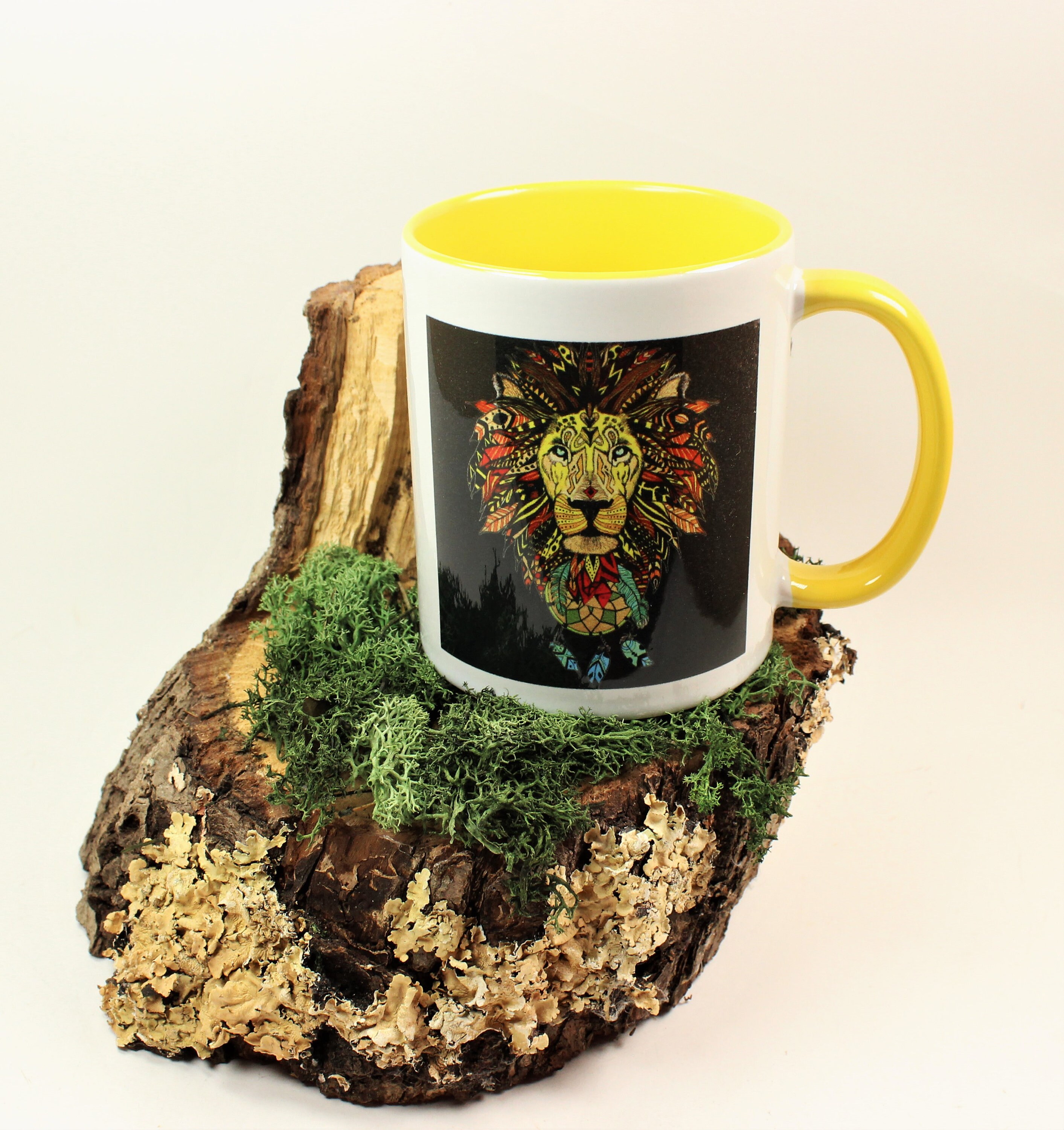 Lion Mug ceramic lion mug Leo star sign Mug Lion Etsy