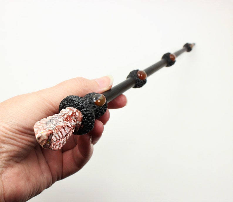 Snake Wand King Cobra Crystal wand Carnelian and Soap Etsy