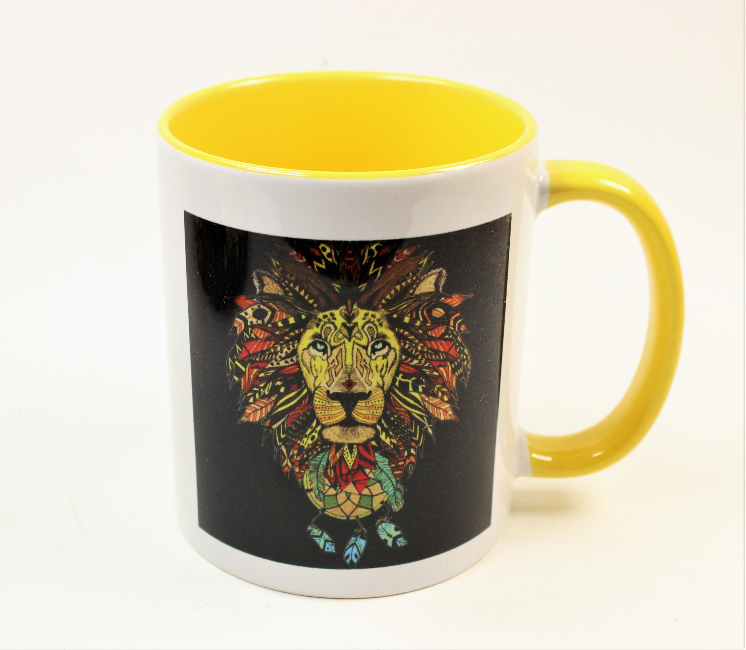 Lion Mug ceramic lion mug Leo star sign Mug Lion Etsy