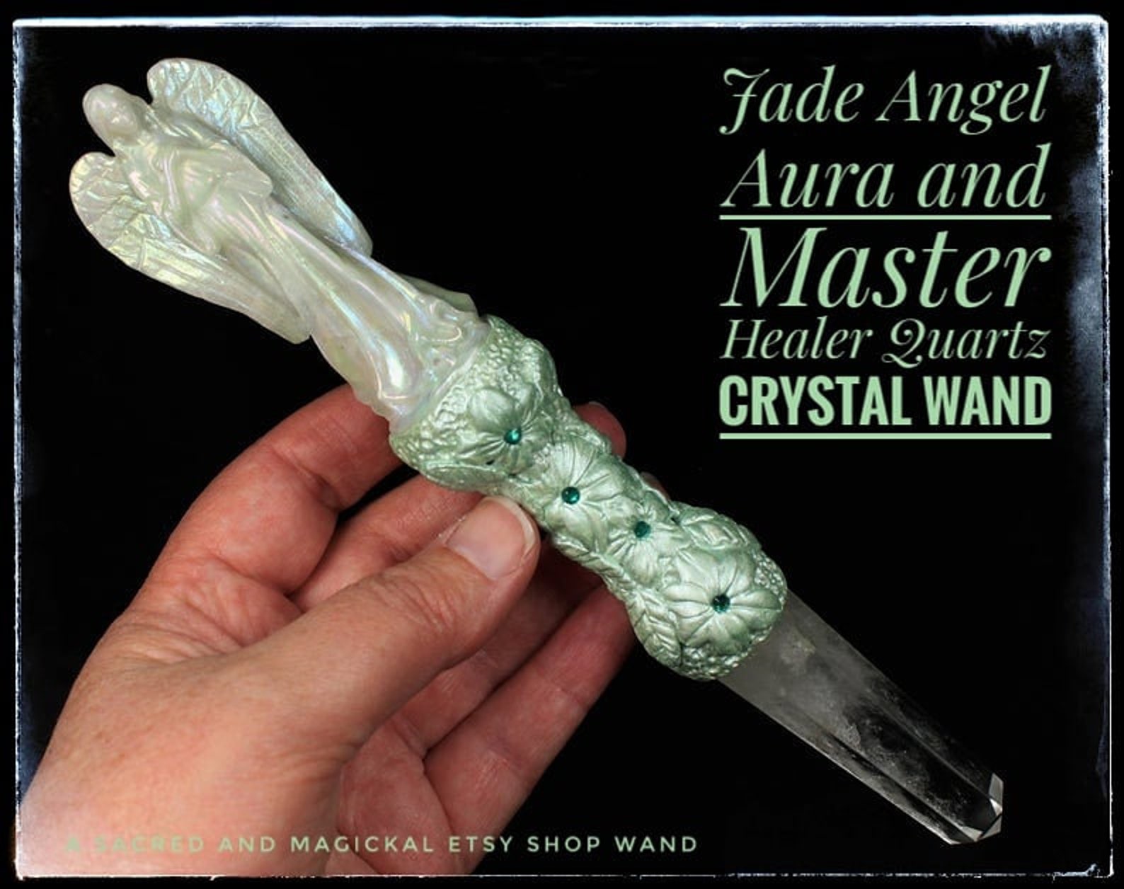 Angel Wand Jade Angel Aura Crystal Angel Wand Jade And Etsy UK