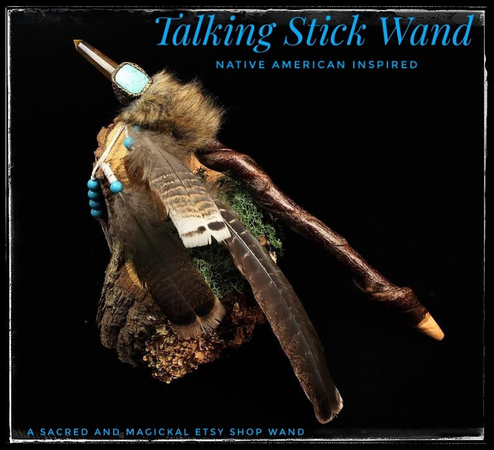 Talking stick Native American talking stick style wand Etsy