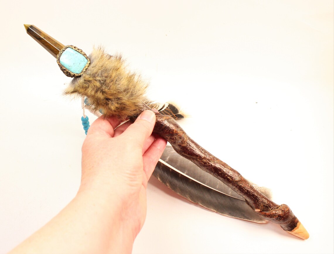 Talking stick Native American talking stick style wand Etsy