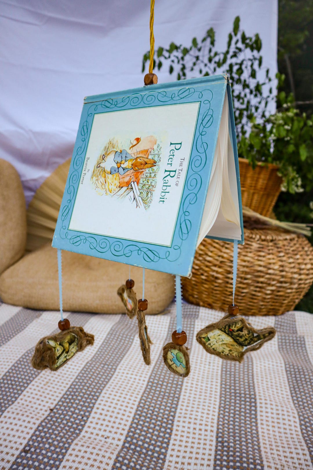 Peter Rabbit Blue Storybook- Mobile FREE SHIPPING - Etsy