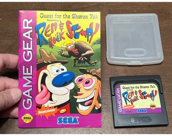 Ren and Stimpy Quest for the Shaven Yak (Sega Game Gear 1994) W/booklet & case *Great Gift Idea*