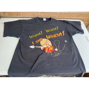 Vintage 1994 Warner Bros Yosemite Sam NASCAR Graphic T-Shirt L single stitch