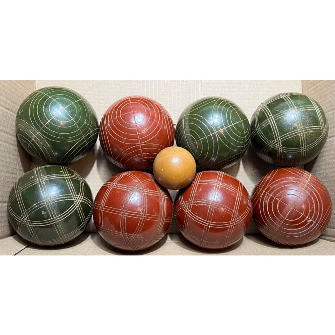 SPORTCRAFT BOCCE BALL Set With Pallino Ball Vintage Made in Etsy