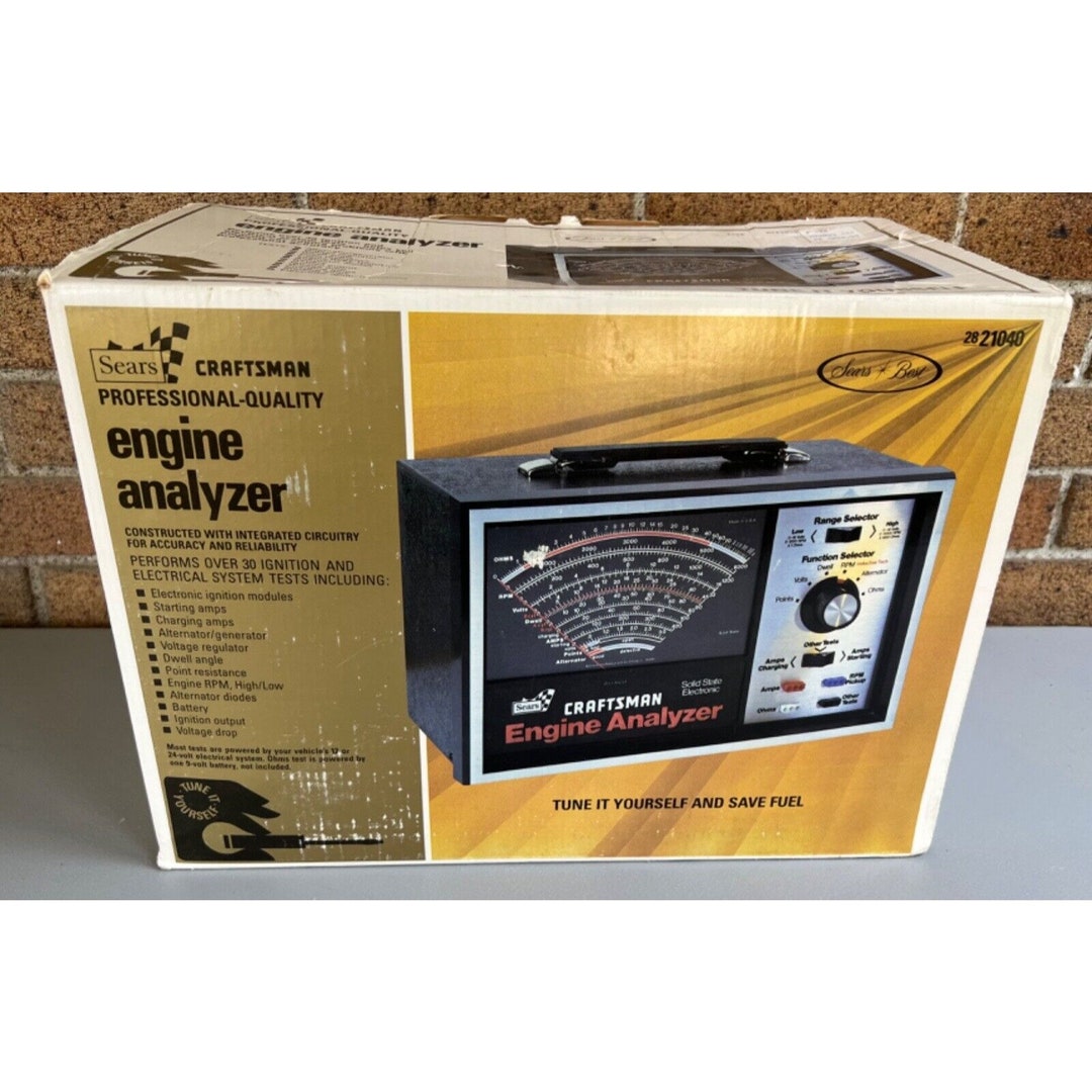 Vintage Sears Craftsman Engine Analyzer 2821040 W/ Accessories New Old