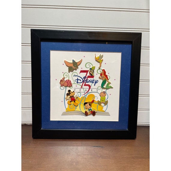 1998 DISNEY 8 Pin Framed Set 75 Years of Love Laughter Limited 