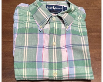 Vintage HILDITCH & KEY Button-down Shirt ~ 15 1/2 R ~ Broadcloth 