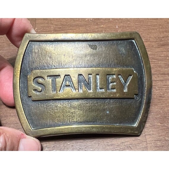 Vintage 1978 Stanley Tools Advertising Brass Belt… - image 2