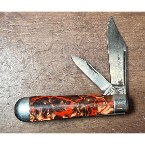 Vintage Hammer Brand USA Pocket Knife 1945-1955 Celluloid Handles great  Gift Idea 