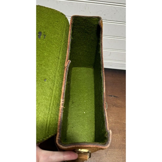 Vintage Large Suede leather Hard Sided BUCKSKIN S… - image 7