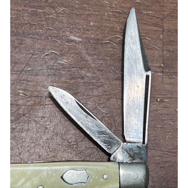 IMPERIAL 2 Blade Pocket Knife Shield Mother of Pearl USA Etsy