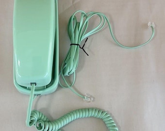 Vintage Corded Telephone Mint Green GE5303 With Visual Ringer Phone