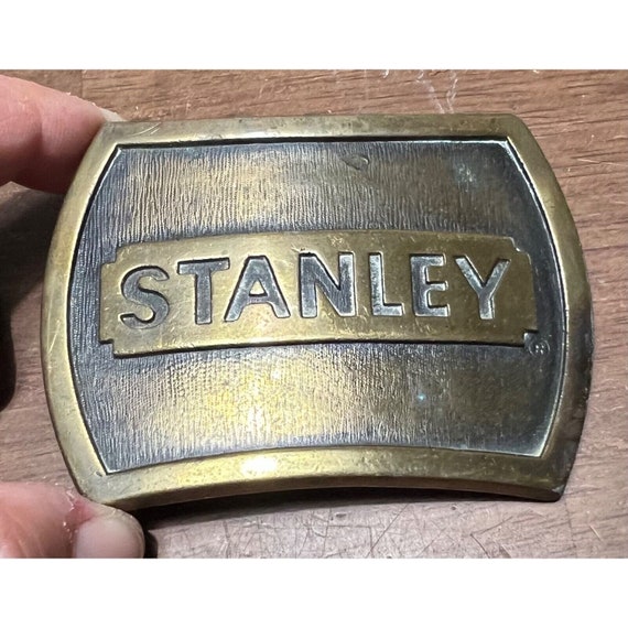 Vintage 1978 Stanley Tools Advertising Brass Belt… - image 1