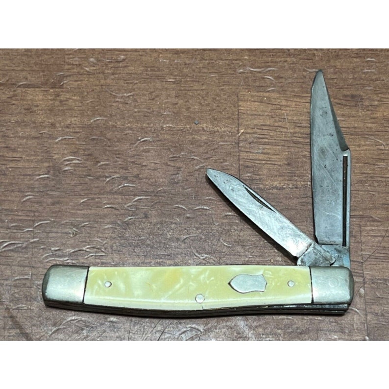 IMPERIAL 2 Blade Pocket Knife Shield Mother of Pearl USA Etsy