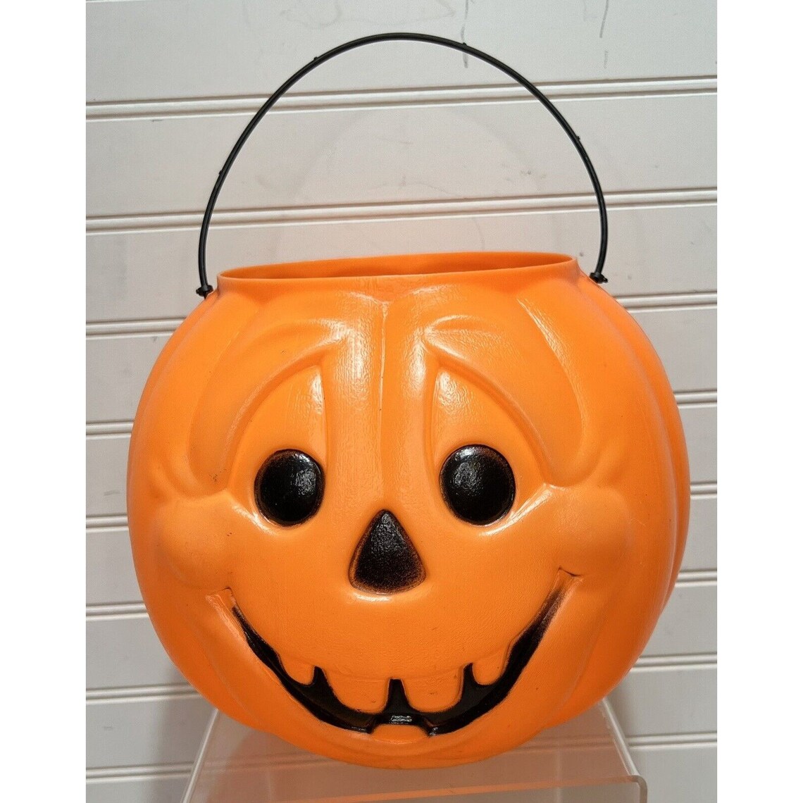 Vintage GENERAL FOAM Blow Mold Jack-o-lantern Pumpkin Halloween Candy ...