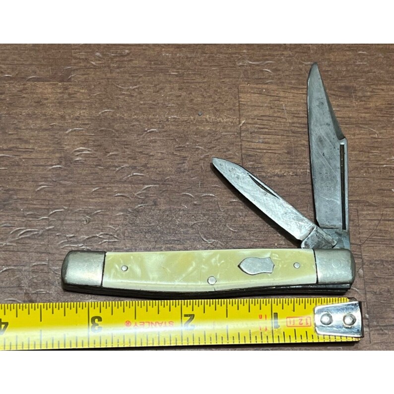 IMPERIAL 2 Blade Pocket Knife Shield Mother of Pearl USA Etsy