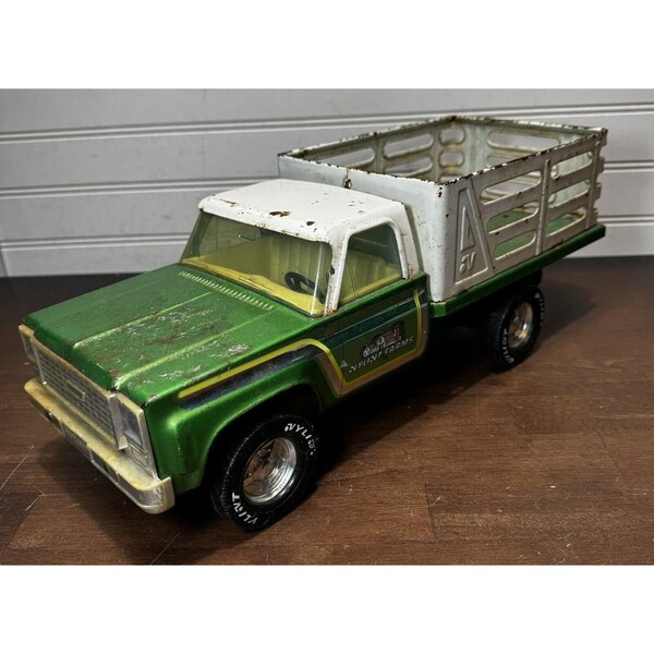 Vintage Nylint Farms Green Truck Nylint Ford Truck Pressed Steel