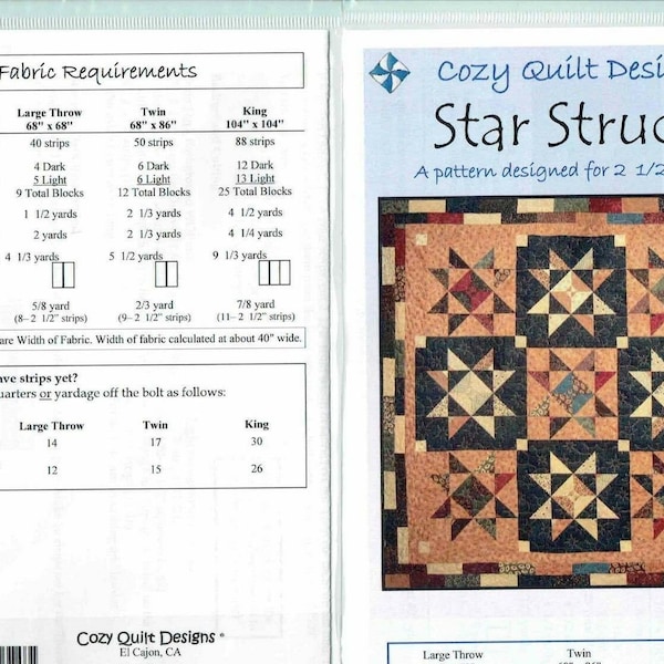 Star Struck - Kuschelige Quilt Designs Quilt Muster