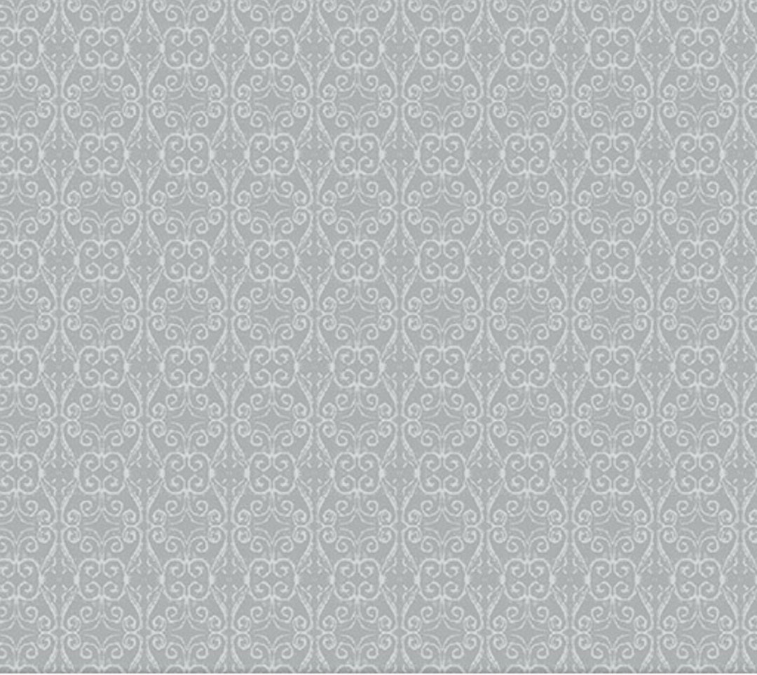 Rivers End Damask Scroll Steel Rivers End 100 Cotton Quilting