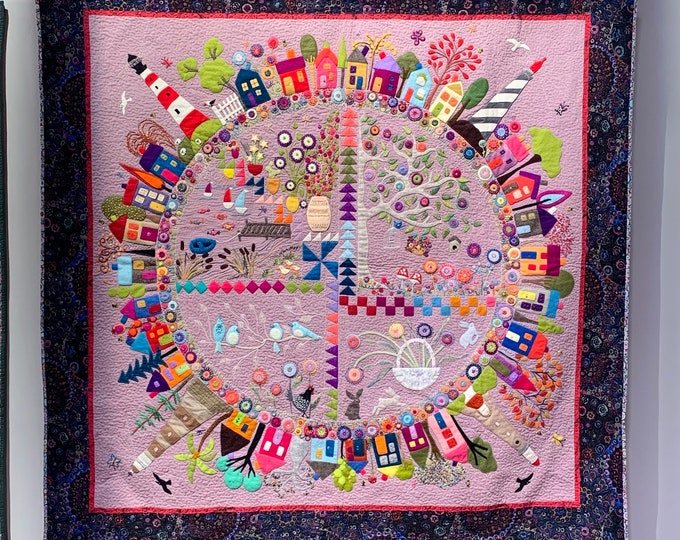 Round the Garden Applique Quilt Kit by Wendy Williams Etsy