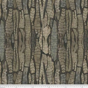 Cotton Quilting Patchwork Fabric Stone Wall- Forest Retreat Collection Brown Green - 50cm - 19.7inches