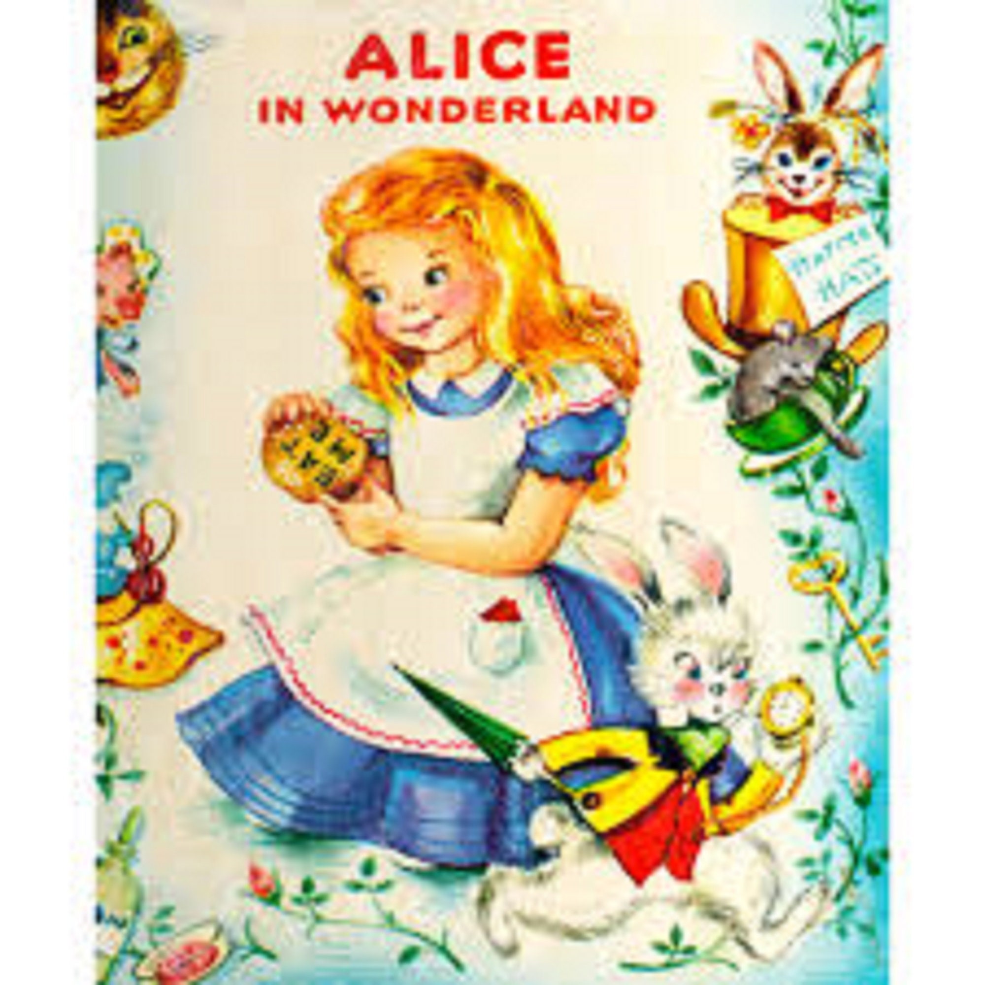 Geschichte Zeit Alice im Wunderland Panel 100 Baumwolle Etsy
