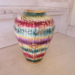 Boch Freres Keralux Sultane Vase Art Deco Belgium, hand painted fully marked underneath, very rare +++