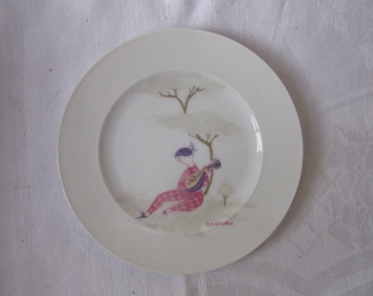 ROSENTHAL WIINBLAD Tapio WIRKKALA Variation Small Plate 16 cm. Comedia dell&#39;Arte, rare, collectible