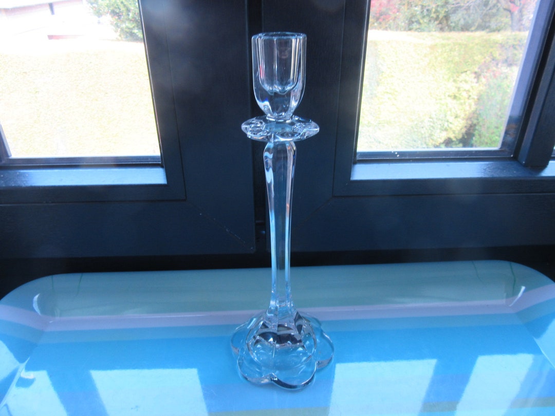 NACHTMANN GERMANY CANDLESTICK Candle Holder Crystal Vintage Modernist