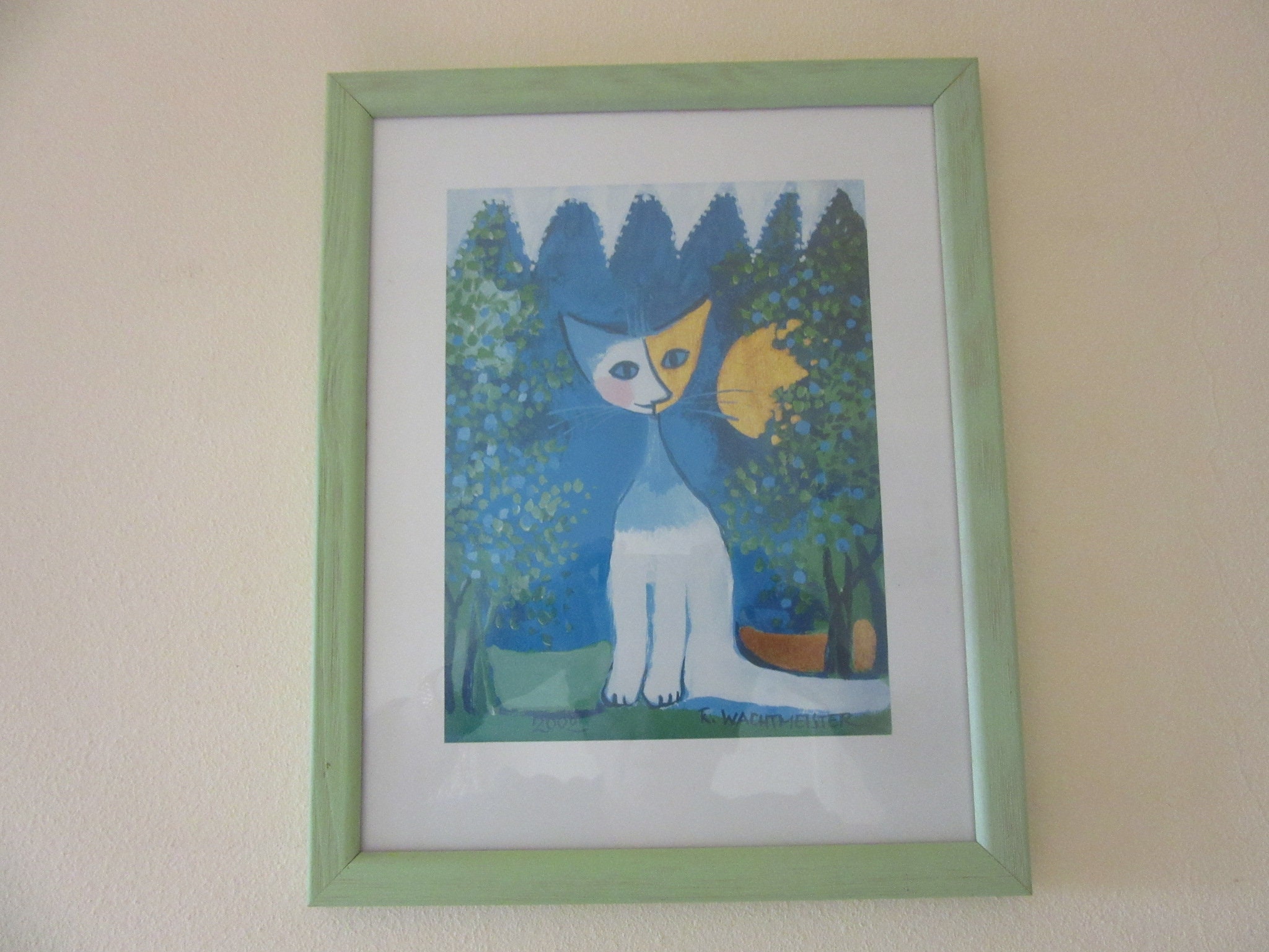 Rosina Wachtmeister Framed Print Cat, Very Decorative, Quite Rare, Ideal  Present , Vintage 
