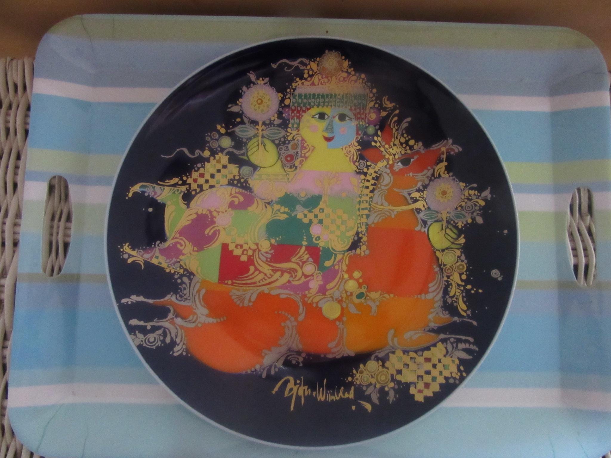 Rosenthal-bjorn Wiinblad-large Wall Plate 33 Cm., 1001 Nights
