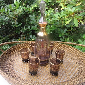 sale : Murano Venice Carafe/Jug Glass Gold Rim - cordial ware drink liquor liqueur,Art Deco,  collectible +++