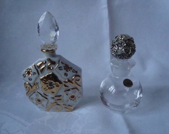 SALE: Collezione R. G. Italy Perfume Bottle/Limoges/Capodimonte Swarovski crystals and Crystal Perfume Bottle Italy