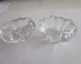 2 DAUM FRANCE Salt Cellars Crystal, Elegant and Timeless Design, priced to sell quickly !!! ++++