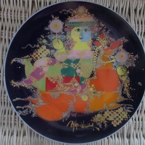 Rosenthal-bjorn Wiinblad-large Wall Plate 33 Cm., 1001 Nights