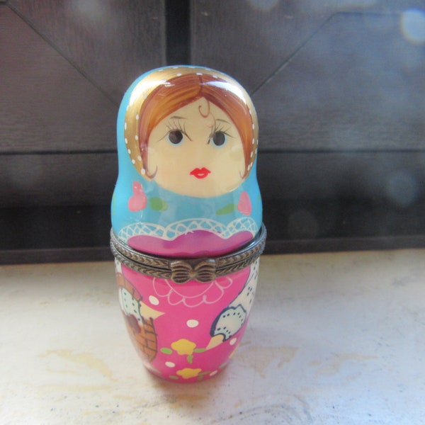 Poupée Russe en Porcelaine BABUSHKA - Boite à Bijoux - figurine, décorative, très mignonne, idéal cadeau, prix vente rapide ***