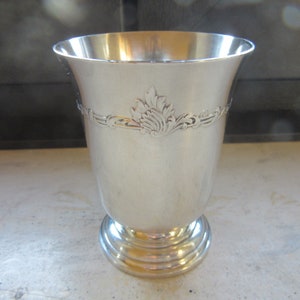 Sale : CHRISTOFLE FRANCE Christening Cup / Beaker, silver plated, Art Nouveau Style, with name ALICE, rare, collectible, ideal present ****