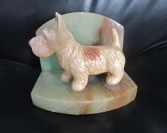 SYLVAC SCOTTIE DOG Onyx Bookend, pattern 145, Figurine, very unusual, decorative item, ideal as a present for dog lover