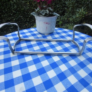 French Silver plate dish holder, trivet, table pan, rack, hot plate stand, table decoration, vintage. Blue Dish not included.  *** -