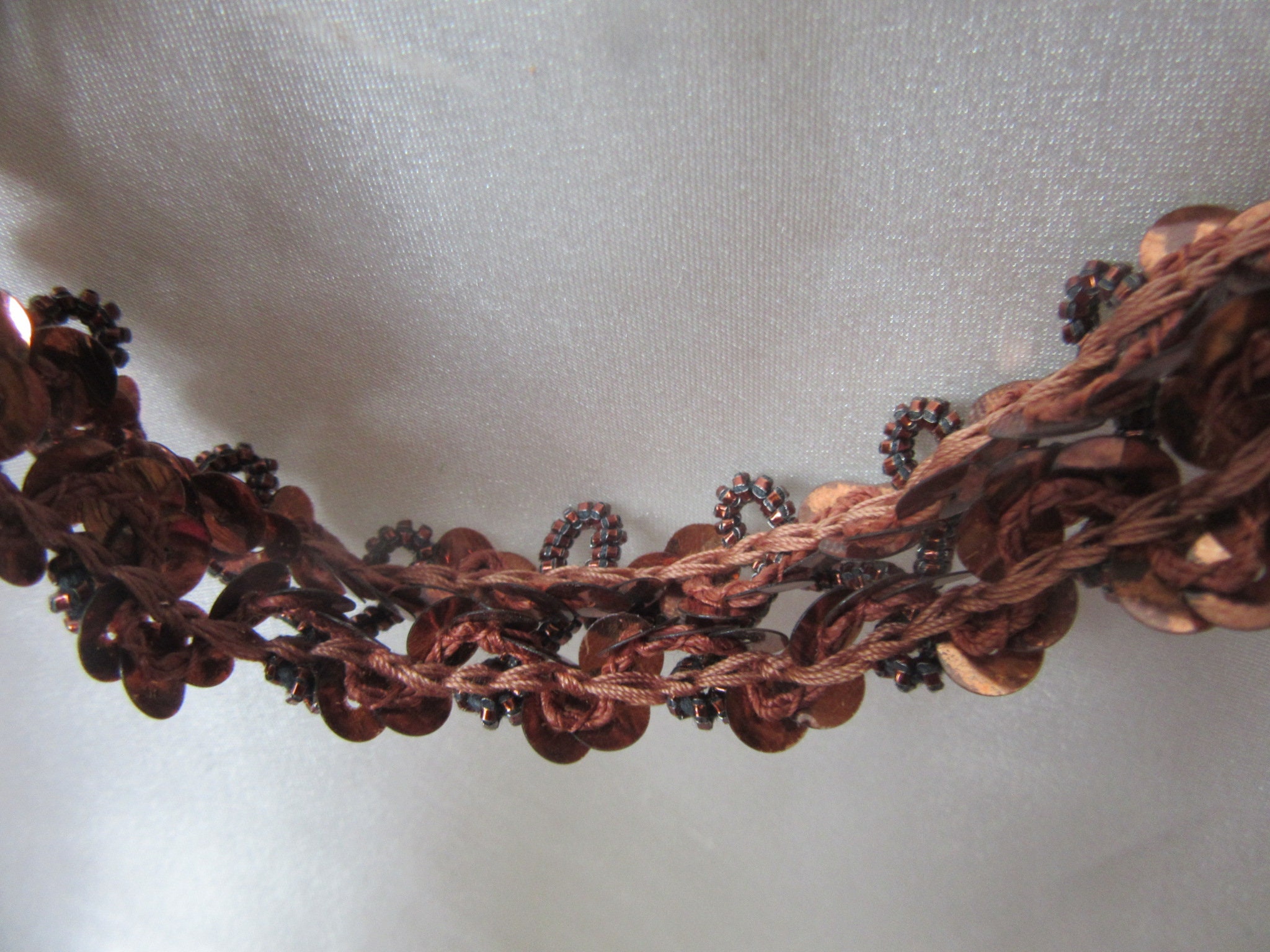 Ceinture Ou Collier Ancien En Perles - Style Art Déco - Occasion