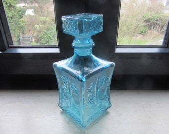 Tarro de almacenamiento francés, bote, tarro con tapa, turquesa, artículos de cocina, vintage, inusual, coleccionable