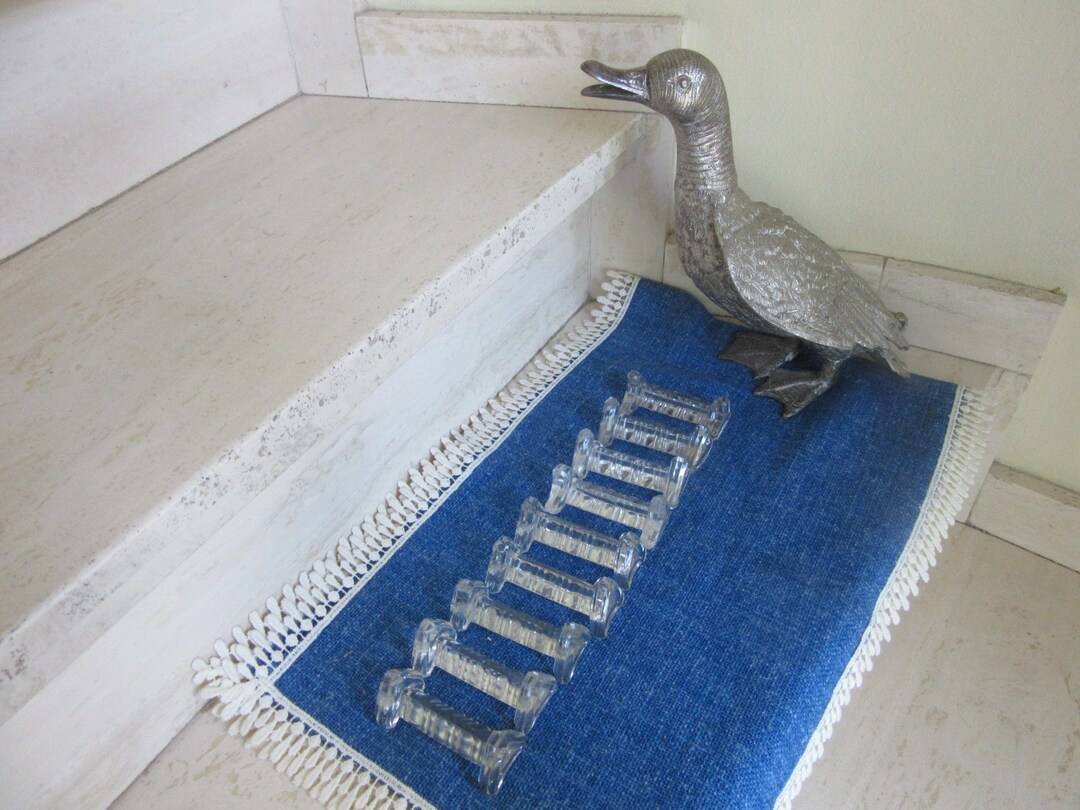 Art Deco Set of 9 Knife Rests/knife Holders/cutlery Rests, Pressed ...