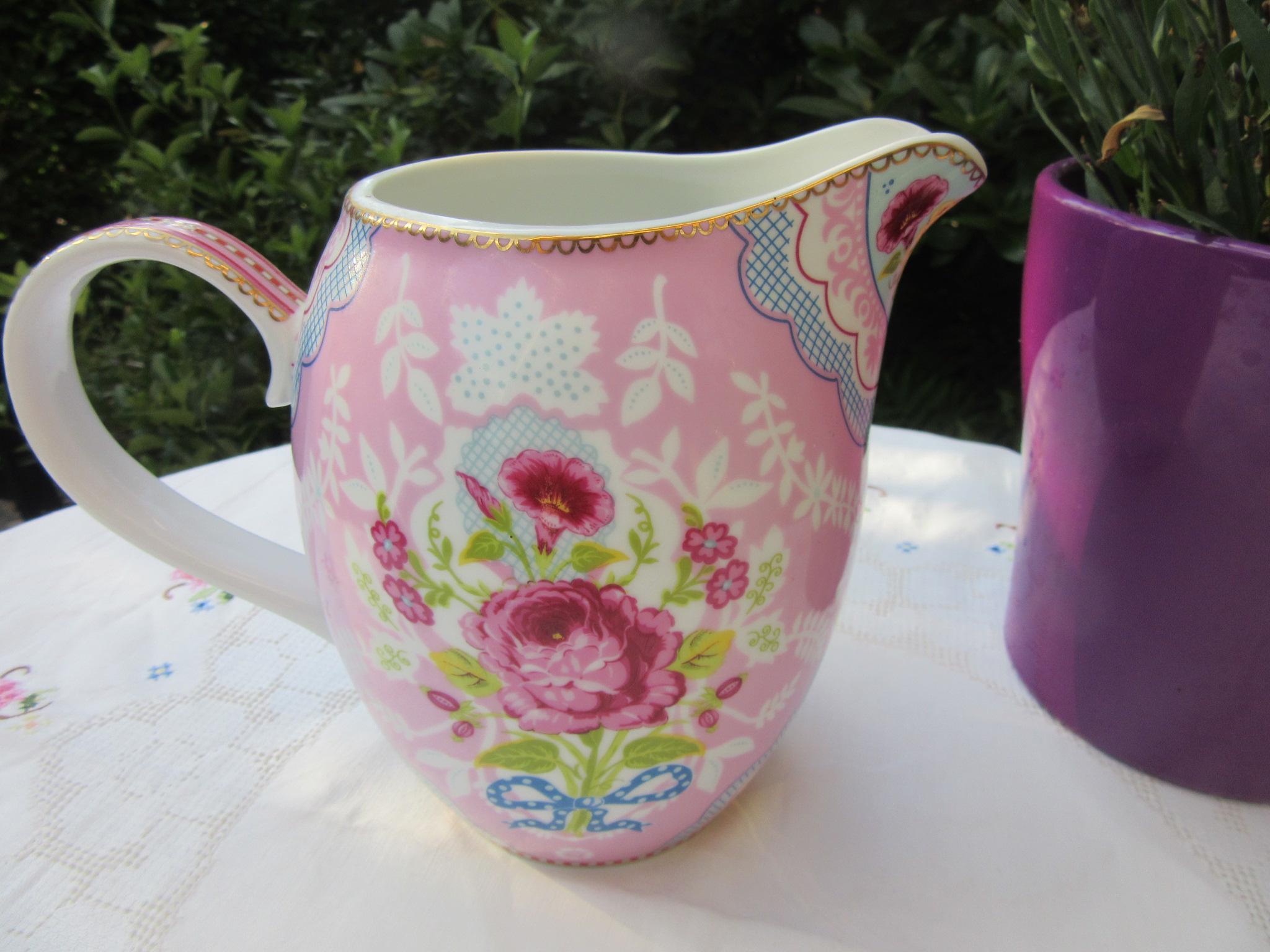 Pip Studio Large Jug Pitcher Carafe  Chinese Rose Pink, quite rare, vintage +++